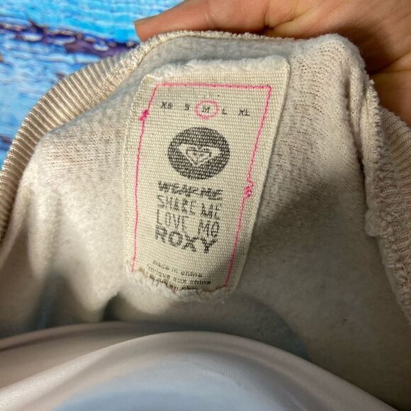 Roxy heathered light pink sweatshirt medium - Picture 4 of 5